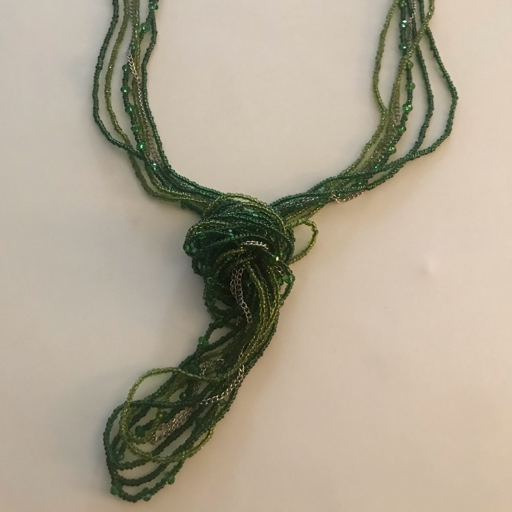 Six (50”) Long Beaded Strands Necklace with Sterling Silver Clasp. QUALITY MADE